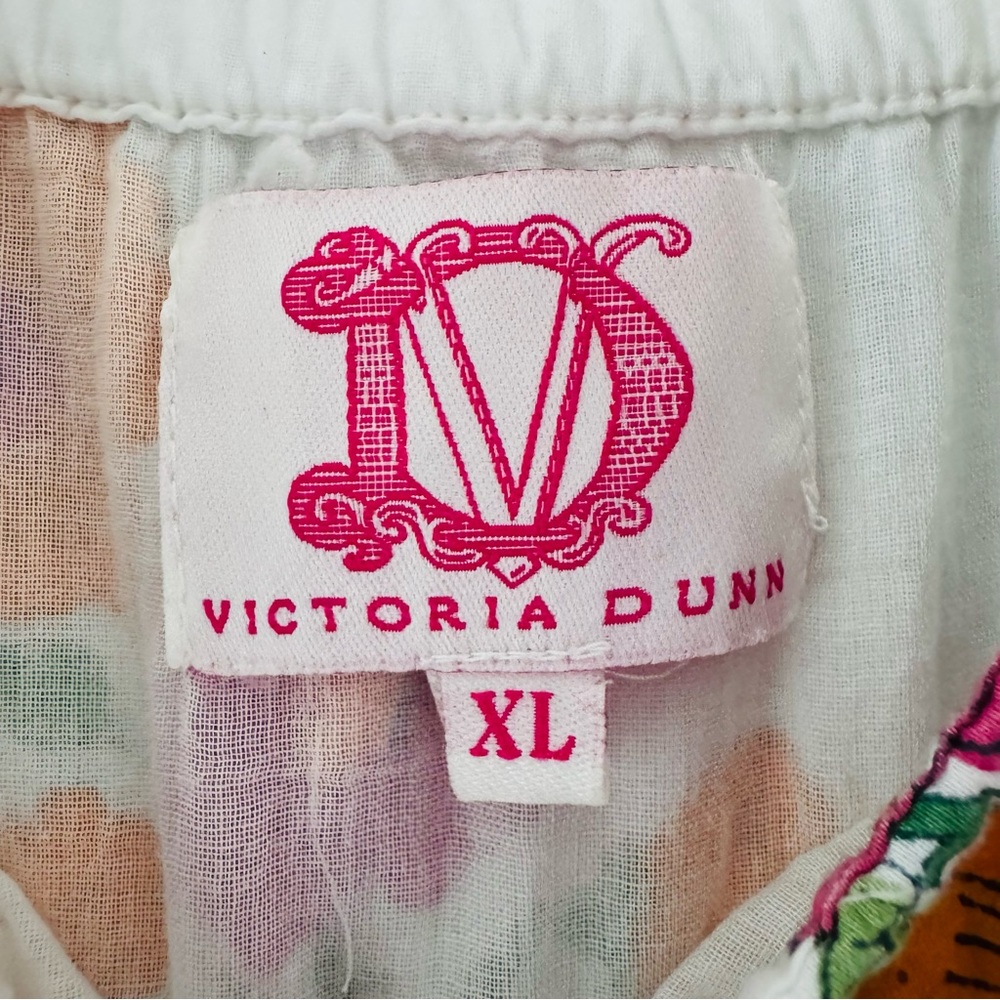 Victoria Dunn King Street Posies Floral Maxi Dress Cotton White Orange Pink XL - Picture 9 of 12